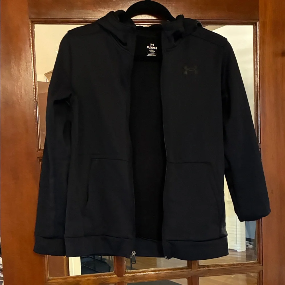 Under Armour Kids Black Full-Zip Hooded Jacket